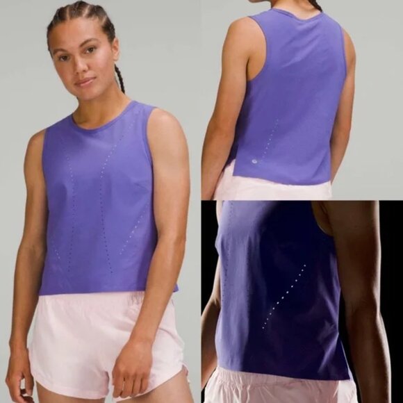 lululemon athletica Tops - #30 Lululemon Swift Ventilated Running Tank Top Charged Indigo! EUC